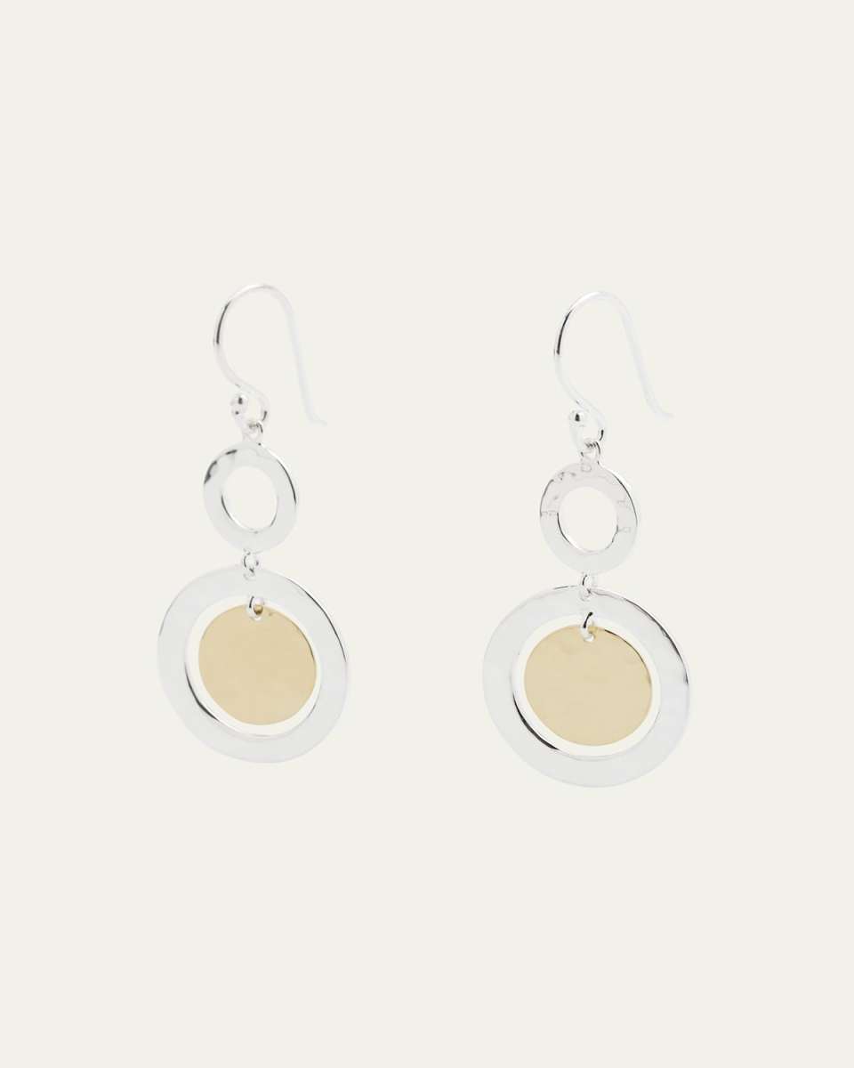 Hammered Small Snowman Earrings in Chimera